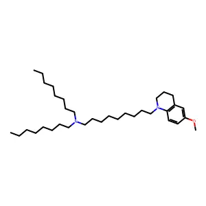 1(2H)-Quinolinenonanamine, 3,4-dihydro-6-methoxy-N,N-dioctyl- structure