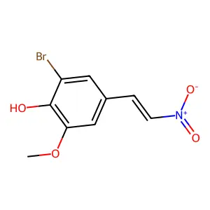 2-bromo-6-methoxy-4-(2-nitroethenyl)phenol structure