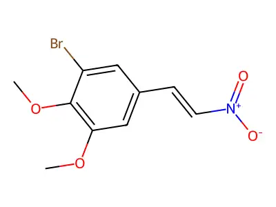 Benzene, 1-bromo-2,3-dimethoxy-5-(2-nitroethenyl)- structure