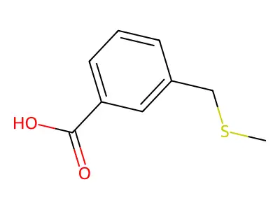3-[(Methylsulfanyl)methyl]benzoic acid structure