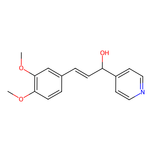 4-Pyridinemethanol, alpha-(2-(3,4-dimethoxyphenyl)ethenyl)- structure