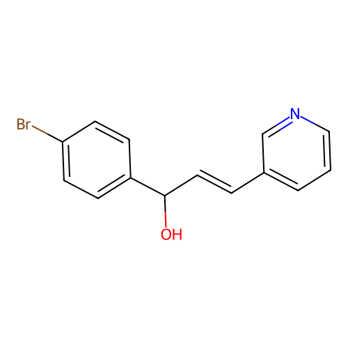 Benzenemethanol, 4-bromo-alpha-(2-(3-pyridinyl)ethenyl)- structure