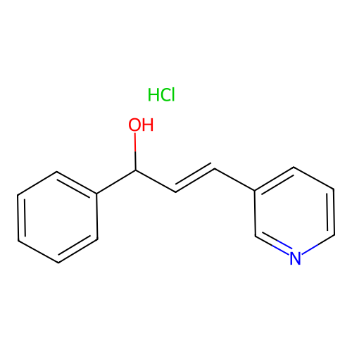 Benzenemethanol, alpha-(2-(3-pyridinyl)ethenyl)-, hydrochloride structure