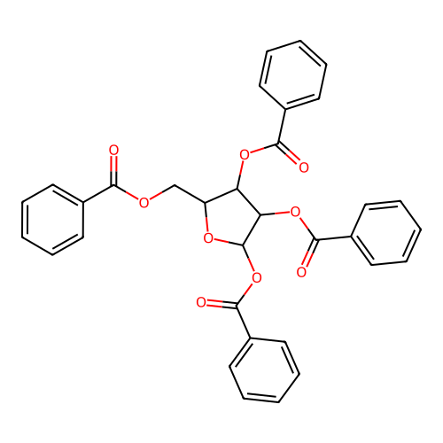 1,2,3,5-Tetra-O-benzoyl-a-D-xylofuranose structure