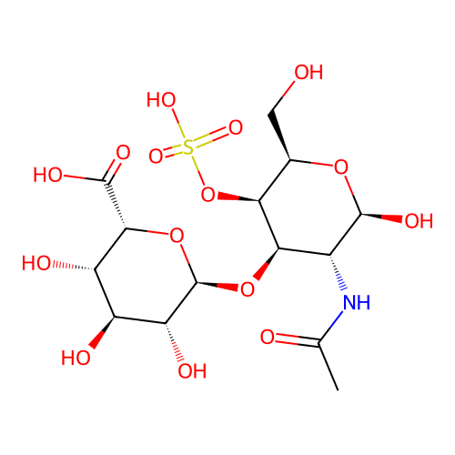 alpha-L-IdopA-(1->3)-beta-D-GalpNAc4S structure