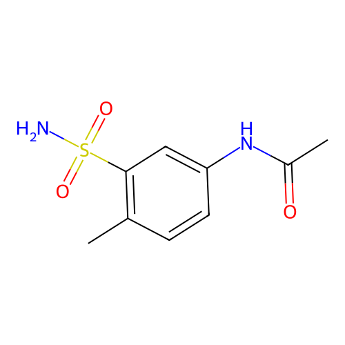 N-(4-methyl-3-sulfamoylphenyl)acetamide structure