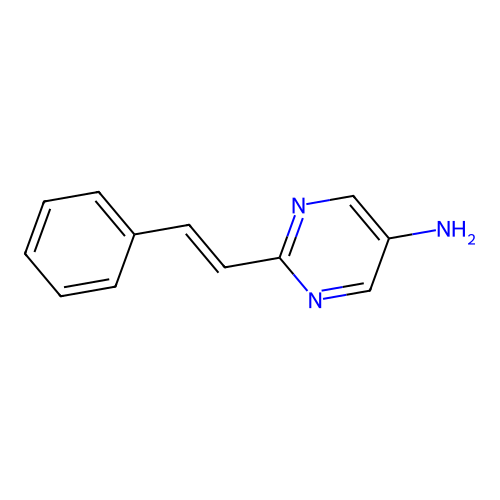 2-Styrylpyrimidin-5-amine structure