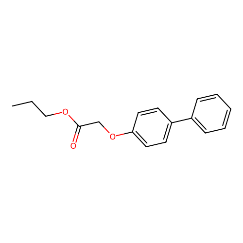 Propyl [([1,1'-biphenyl]-4-yl)oxy]acetate structure