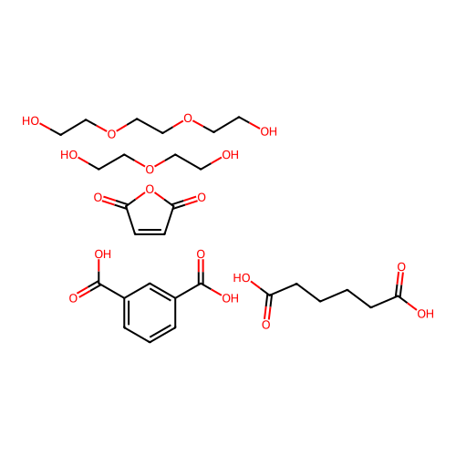 (C8-H6-O4.C6-H14-O4.C6-H10-O4.C4-H10-O3.C4-H2-O3)x- structure