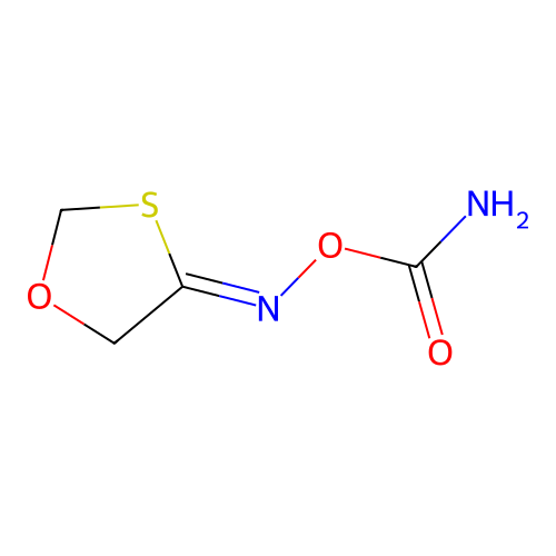1,3-Oxathiolan-4-one, O-(aminocarbonyl)oxime, (Z)- structure