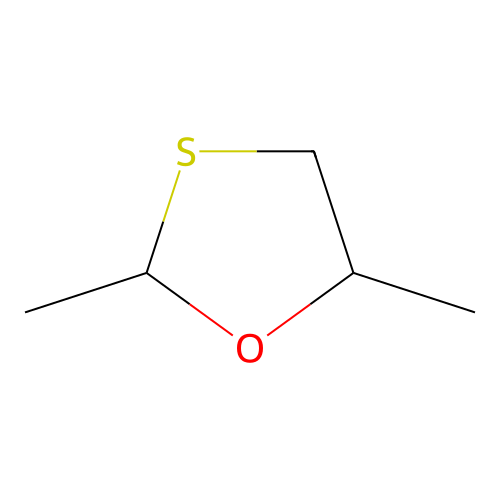 1,3-Oxathiolane, 2,5-dimethyl-, cis- structure