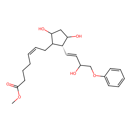 5-Heptenoic acid, 7-(3,5-dihydroxy-2-(3-hydroxy-4-phenoxy-1-butenyl)cyclopentyl)-, methyl ester, (1R-(1-alpha(Z),2-beta(1E,3R*),3-alpha,5-alpha))- structure