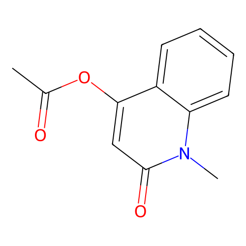 1-Methyl-4-acetoxyquinol-2-one structure