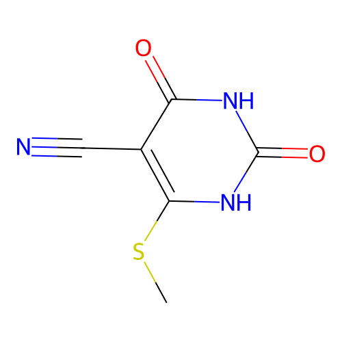 4-methylsulfanyl-2,6-dioxo-3H-pyrimidine-5-carbonitrile structure