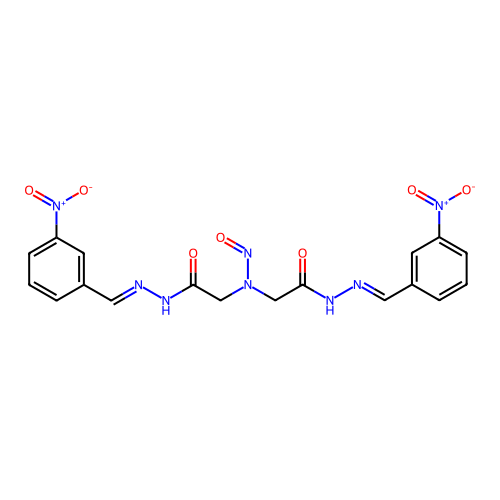Glycine, N-[2-[[(3-nitrophenyl)methylene]hydrazino]-2-oxoethyl]-N-nitroso-,[(3-nitrophenyl)methylene]hydrazide(9CI) structure