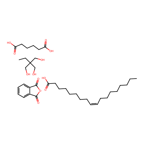 Adipic acid, oleic acid, phthalic anhydride, trimethylolpropane polymer structure