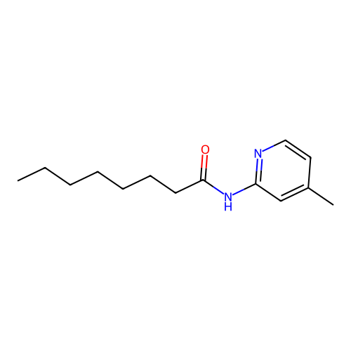 N-(4-methyl-2-pyridinyl)octanamide structure