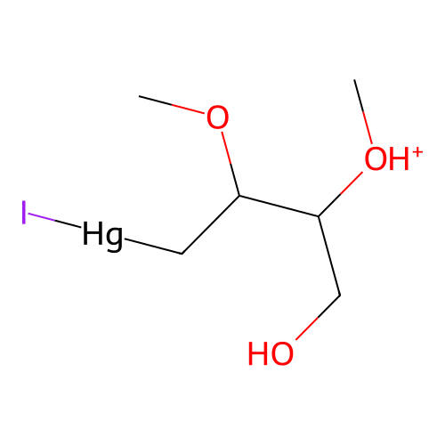 (4-Hydroxy-2-methoxy-3-methyloxoniobutyl)-iodomercury structure
