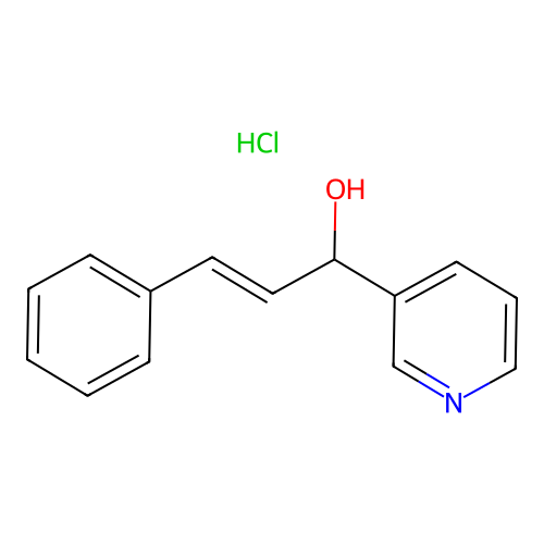 3-Pyridinemethanol, alpha-(2-phenylvinyl)-, hydrochloride structure