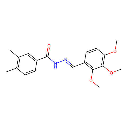3,4-dimethyl-N-[(2,3,4-trimethoxyphenyl)methylideneamino]benzamide structure