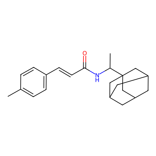(E)-N-[1-(1-adamantyl)ethyl]-3-(4-methylphenyl)prop-2-enamide structure