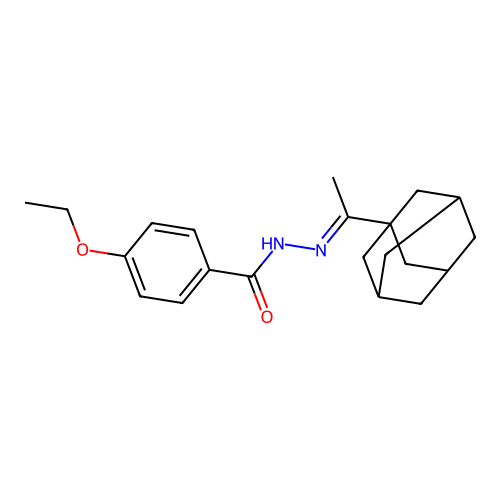 N-[1-(1-adamantyl)ethylideneamino]-4-ethoxybenzamide structure