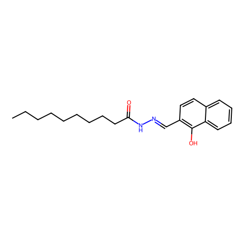 N-[(1-hydroxynaphthalen-2-yl)methylideneamino]decanamide structure