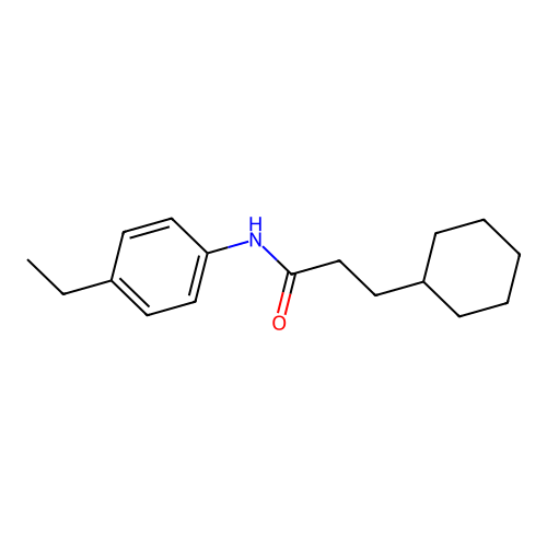 3-cyclohexyl-N-(4-ethylphenyl)propanamide structure