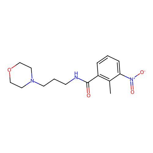 2-methyl-N-[3-(morpholin-4-yl)propyl]-3-nitrobenzamide structure