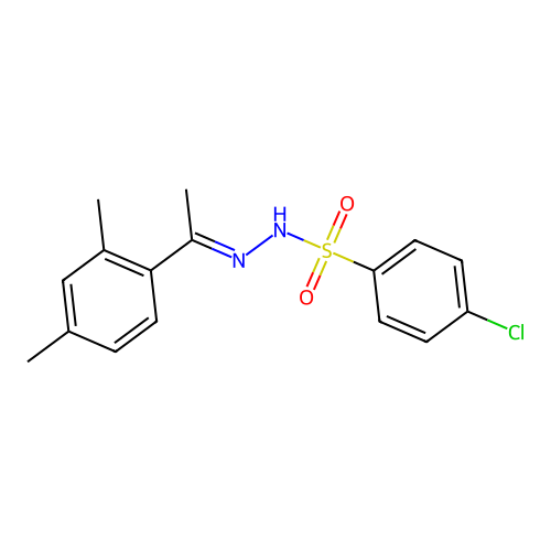 4-chloro-N'-[1-(2,4-dimethylphenyl)ethylidene]benzenesulfonohydrazide structure