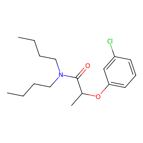N,N-dibutyl-2-(3-chlorophenoxy)propanamide structure