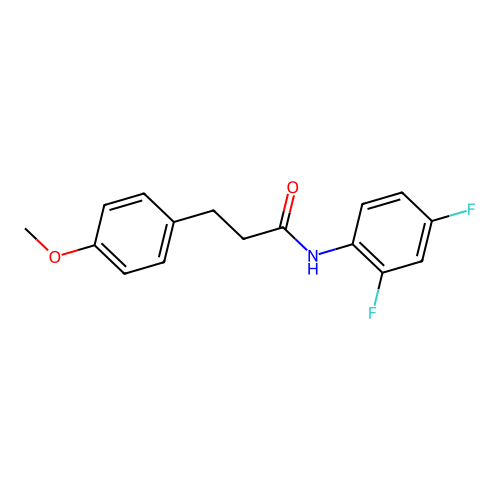N-(2,4-difluorophenyl)-3-(4-methoxyphenyl)propanamide structure