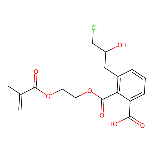 2-((2-Methyl-1-oxoallyl)oxy)ethyl hydrogen 3-chloro-2-hydroxypropylphthalate structure