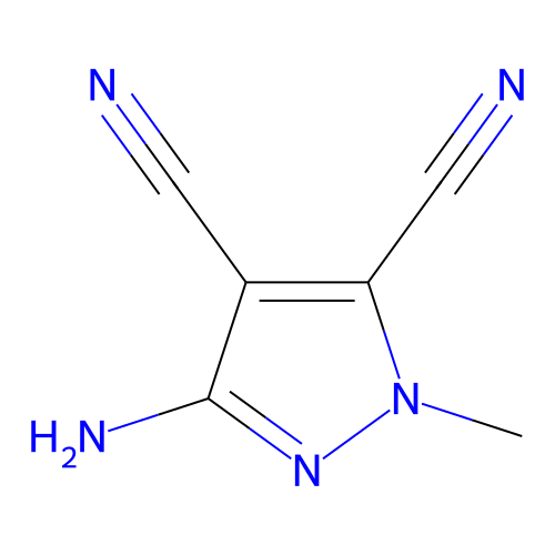 3-Amino-1-methylpyrazole-4,5-dicarbonitrile structure