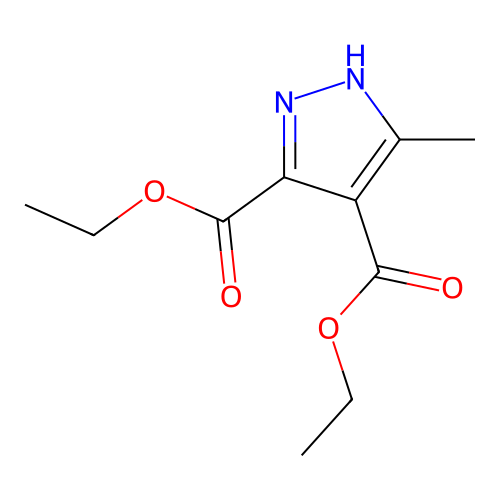 diethyl 5-methyl-1H-pyrazole-3,4-dicarboxylate structure