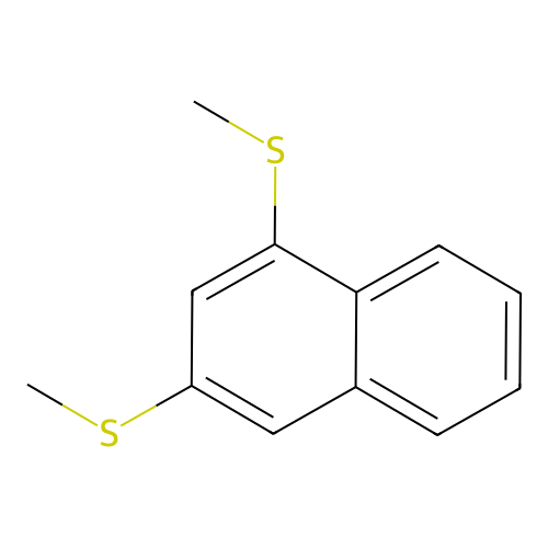 Naphthalene, 1,3-bis(methylthio)- structure