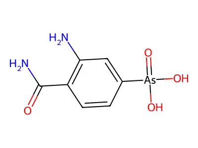 (3-Amino-4-carbamoylphenyl)arsonic acid structure
