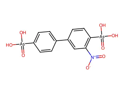 [4-(4-Arsono-3-nitrophenyl)phenyl]arsonic acid structure