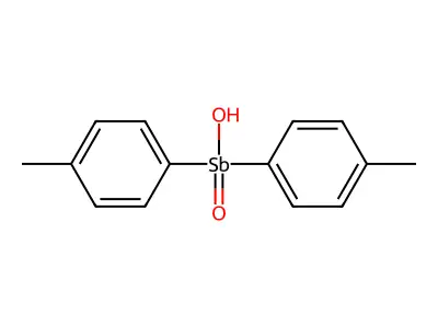Bis(4-methylphenyl)stibinic acid structure