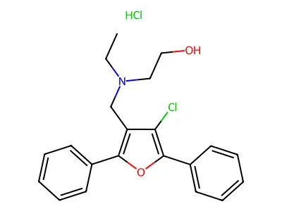 2-[(4-Chloro-2,5-diphenyl-3-furyl)methyl-ethyl-amino]ethanol structure