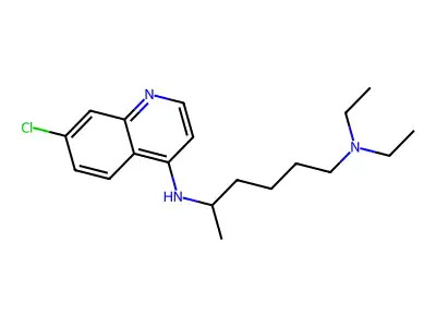 N-(7-chloroquinolin-4-yl)-n,n-diethyl-hexane-1,5-diamine structure