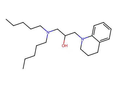 1-(3,4-dihydro-2H-quinolin-1-yl)-3-(dipentylamino)propan-2-ol structure