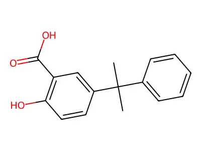 Benzoic acid, 2-hydroxy-5-(1-methyl-1-phenylethyl)- structure