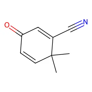 6,6-Dimethyl-3-oxocyclohexa-1,4-diene-1-carbonitrile structure