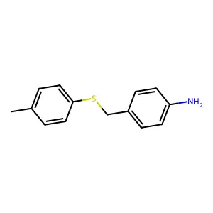 Benzenamine, 4-(((4-methylphenyl)thio)methyl)- structure