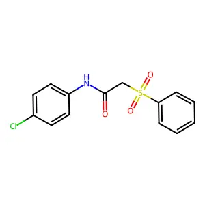 N-(4-chlorophenyl)-2-(phenylsulfonyl)acetamide structure