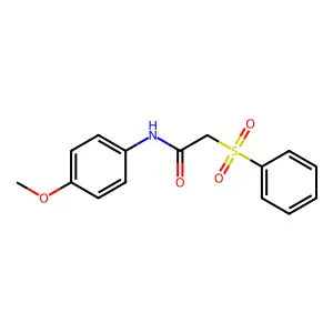 N-(4-methoxyphenyl)-2-(phenylsulfonyl)acetamide structure