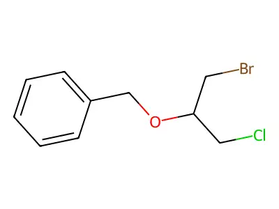(((1-Bromo-3-chloropropan-2-yl)oxy)methyl)benzene structure