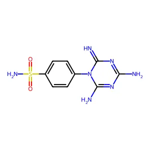 4-(2,4-Diamino-6-imino-1,3,5-triazin-1-yl)benzenesulfonamide structure