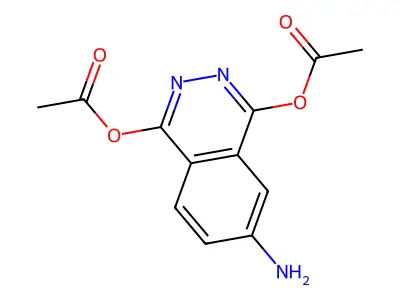 6-Aminophthalazine-1,4-diyl diacetate structure